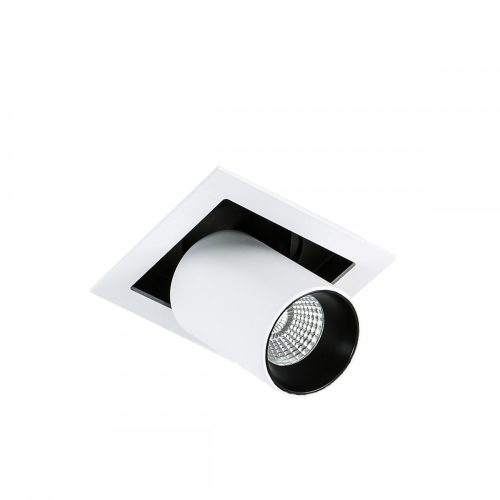 Italux Mercanta Single 4000K black recessed indoor light