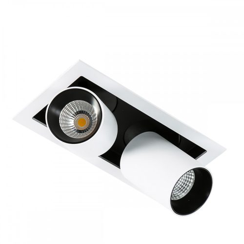 Italux Mercanta Double 4000K black recessed indoor light