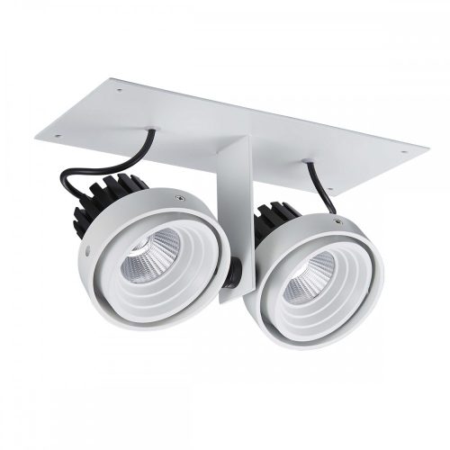 Italux Patrizio Double 3000K black recessed indoor light