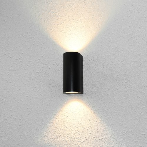 Italux Genta black outdoor wall lamp