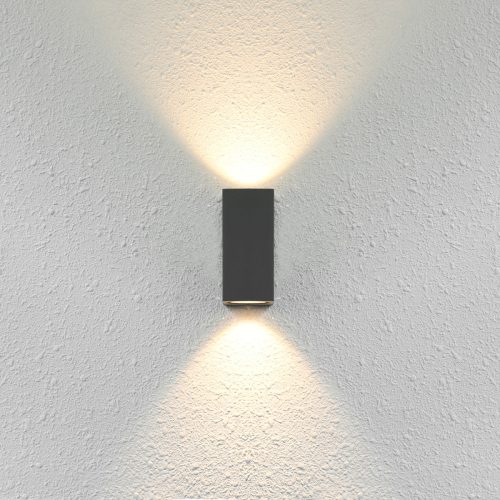 Italux Genta black outdoor wall lamp