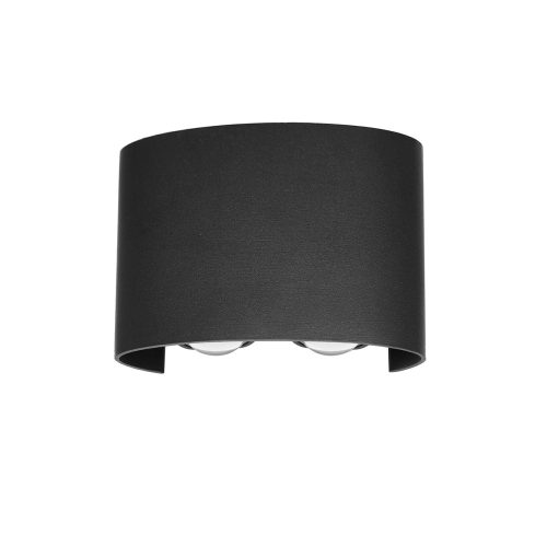 Italux Ortelo black outdoor wall lamp