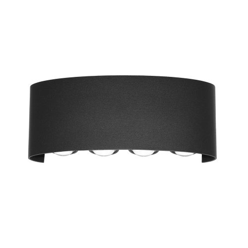 Italux Ortelo black outdoor wall lamp