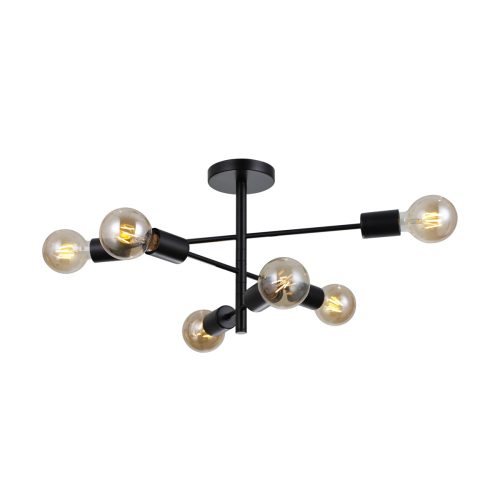 Italux Piansi black ceiling lamp