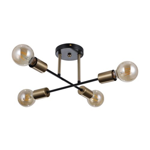 Italux Formio black ceiling lamp