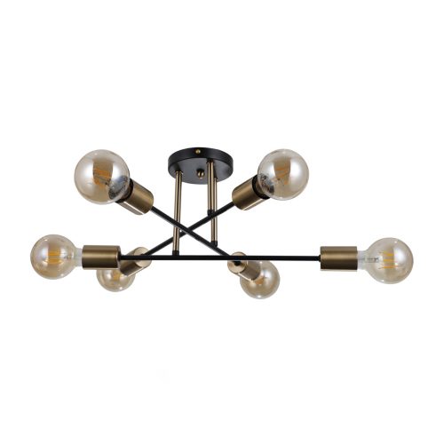 Italux Formio black ceiling lamp