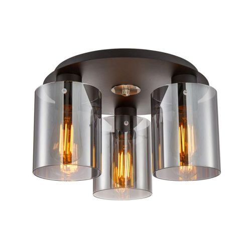 Italux Sardo black ceiling lamp