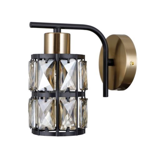 Italux Menfi black wall lamp