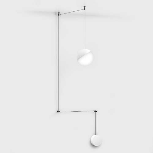 Pendant luminaire BALL L, D180mm, 28 W, 2028Lm, 3000K, CRI>90, push dimmable, IP 20, white color - LTX-02.1800.28.930.WH