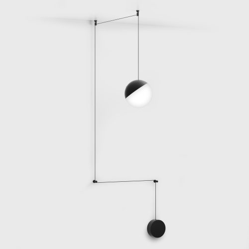 Pendant luminaire BALL L DTW, D180mm, LED 28W, 2028LM, 1800-3000K DTW, CRI>90, IP 20, black color - LTX-02.1800.28.DTW.BK