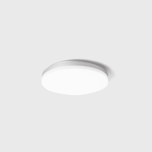 Surface mounted luminaire FLAT R1, D220mm, h 55mm, LED15W(1190Lm)/10W(770Lm), 3000K/4000K, CRI>90, IP54, white color - LTX-02.2255.15.930/940.WH