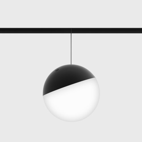 IN_LINE BALL L Pendant lamp, D180, H1500mm, Push dimmable CREE 3030 LED 28W, 2181 lm, warm white 3000K, CRI>90, 1.5m cable, black color - LTX-06.1800.28.930.BK