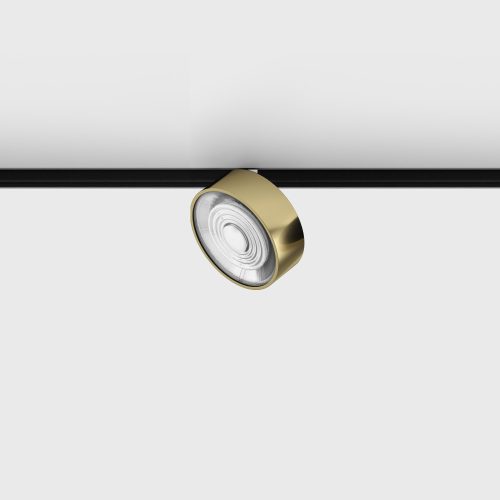 IN_LINE SOL MINI spot light, D75mm, H26mm, LED 7W, 695lm, 4000K, 45fok, CRI>90, white/brass color - LTX-06.7526.7.940.WH + SOL M RING BRASS