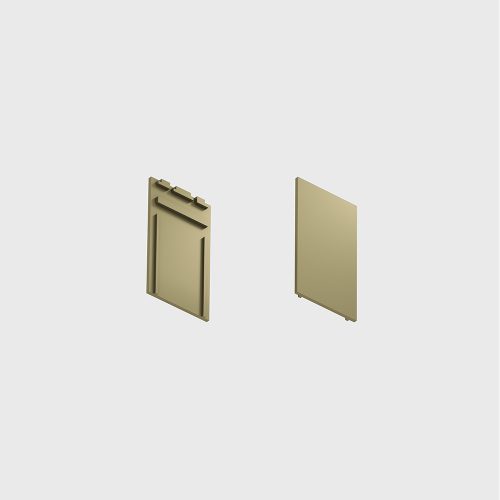 IN_LINE END CAP R/S End cap for  recessed & surface, L30mm, h 54mm, IP 20, 2pcs/set, like gold color  - LTX-06.R/SECAP.LG