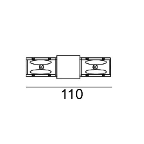 IN_LINE CORNER 180, Surface track connector 180, L110mm, w30mm, h 54mm, IP 20, white color - LTX-06.SE180HR.WH