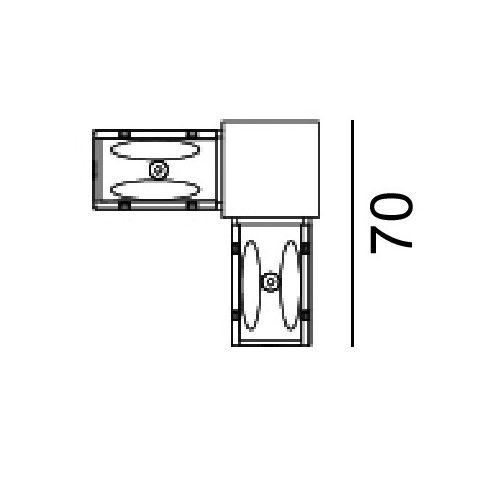 LTX IN_LINE CORNER 90  track light system