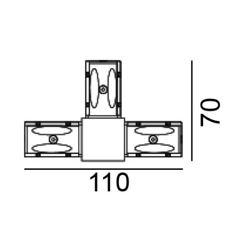 LTX IN_LINE CORNER T  track light system