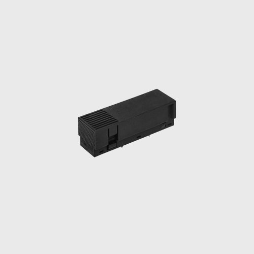 IN_LINE ELECTRICAL JOINT live end for track without cable, L75mm, w25mm, h 24mm, IP 20, black color - LTX-06.SLE00.BK