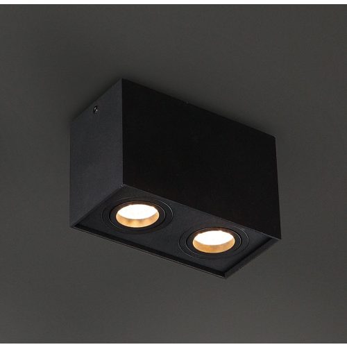 MaxLight C0089 LAMPA SUFITOWA BASIC SQUARE CZARNA PODWÓJNA - MAX-C0089