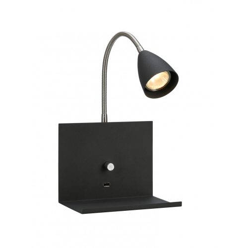 Markslöjd LOGI black wall lamp