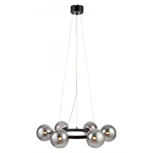 Markslöjd CIRCLE Pendant 6L Black/Smoke - MS-108051