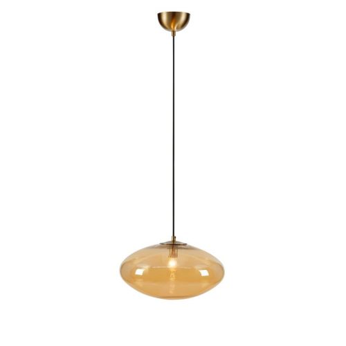 Markslöjd LOCUS Pendant 1L Amber/Brass - MS-108441