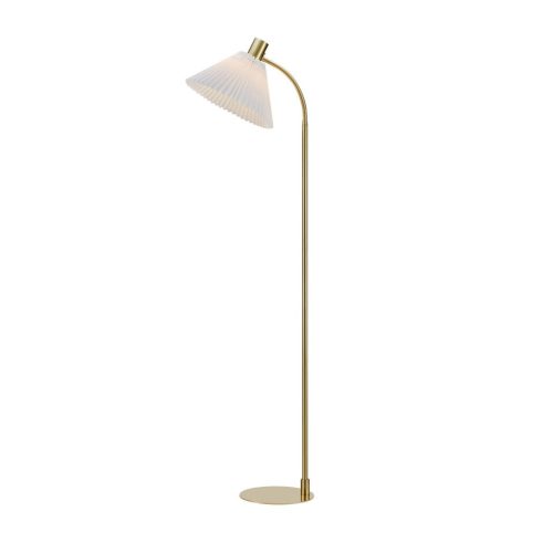 Markslöjd MIRA Floor 1L Brushed Brass/White - MS-108569