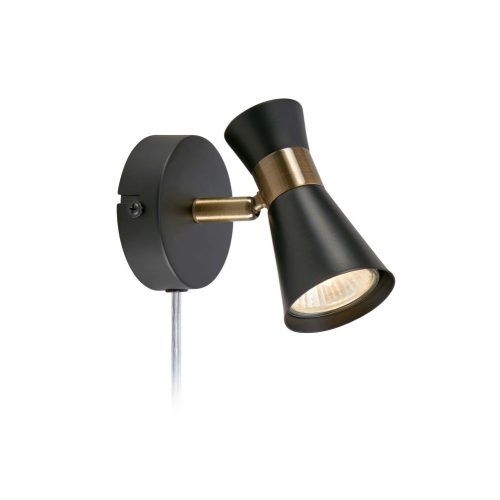 Markslöjd FOLIE black wall lamp