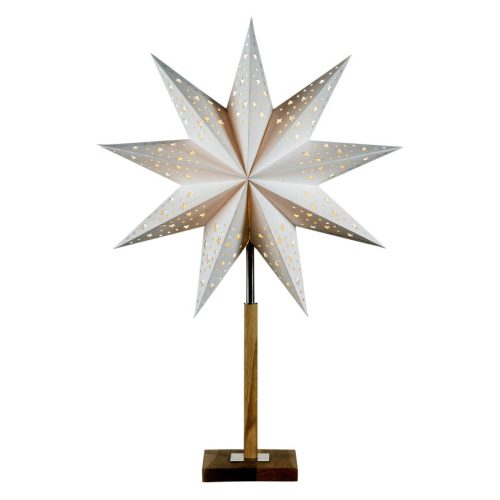 Markslöjd SOLVALLA Tablestar 65cm White/Oak E14 1x25W wood/paper 75x65cm