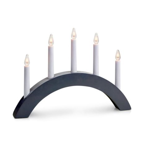 Markslöjd ATLE Wooden candlestick Grey  E10 5x3W wood 40x28cm