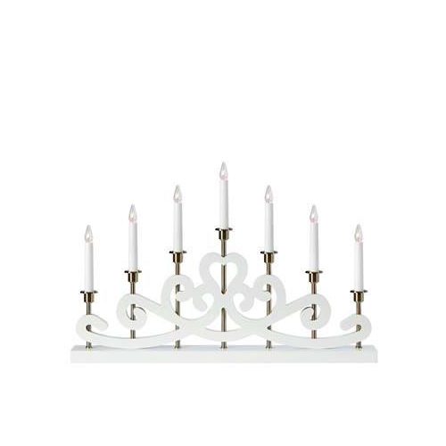 Markslöjd NIGHTFALL Candlestick 7L White/Satin Nickel E10 7