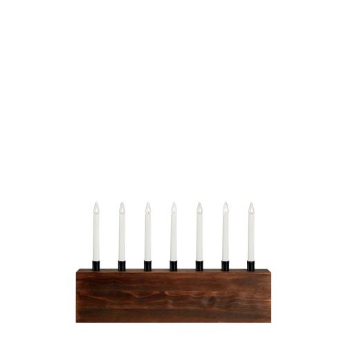 Markslöjd ALBERO Candlestick 7L Brown/Black E10 7 WOOD