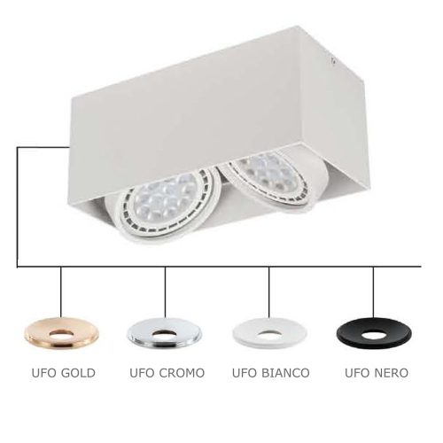 ORLICKI Cardi II Bianco / Ufo Cromo 2xGU10 max 8W LED 230V - OR-OR81992