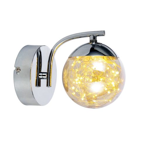 REALITY Universe Wall lamp LED Size:14*16*9cm 1x4W 360Lm 3000K. Shade in Glass amber  - REAL-224901-22