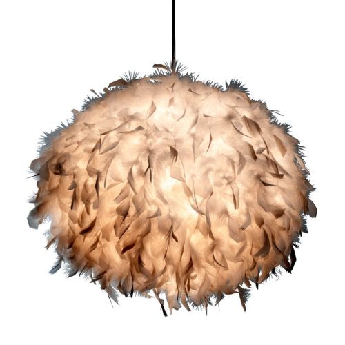 REALITY Ducky 3LT Pendant lamp 40*40cm H120cm Metal: white Shade duck feathers1xE27 40W bulb excl. - REAL-328411-07