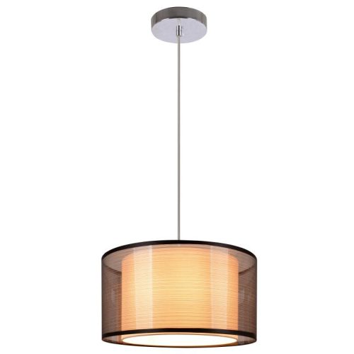 REALITY Martina 1-LIT PENDANT LAMPW/230V 50Hz E27*1(W/O BULB)W/SIZE:D300 MMW/CHROME + BLACK SHADE FINISHW/BASE SIZE:D100MM - REAL-333201-02