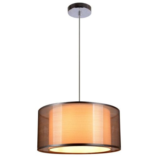 REALITY Martina 1-LIT PENDANT LAMPW/230V 50Hz E27*1(W/O BULB)W/SIZE:D400 MMW/CHROME + GREY SHADE FINISHW/BASE SIZE:D100MM - REAL-333211-47