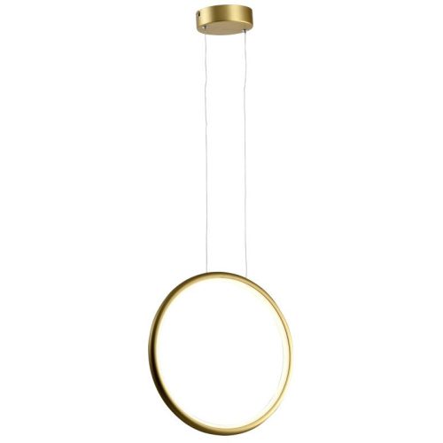 REALITY Ragi Modern Pendant LightAlu. and Glass and IronPearl GoldLED 4000K 18W; 80lm/W;25000hours;CRI≧80; A+Overallsize: W330xH1200mm - REAL-334601-03