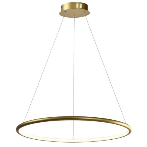 REALITY Ragi Modern Pendant LightAlu. and Glass and IronPearl GoldLED 4000K 36W; 80lm/W;25000hours;CRI≧80; A+Overallsize:D 620*H1200MM - REAL-334621-03