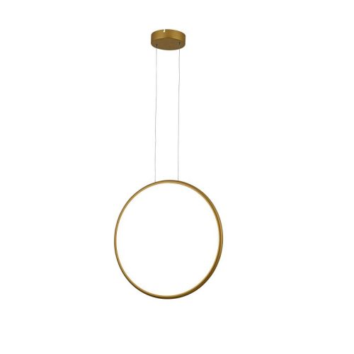 REALITY Ragi Modern Pendant LightAlu. and Glass and IronPearl GoldLED 4000K 28W; 80lm/W;25000hours;CRI≧80; A+Overallsize: W495xH1200mm - REAL-334631-09