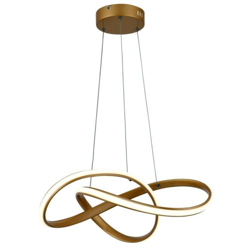 REALITY Hannah Pendant lightAlu. and silicon and IronPainting Gold finish36W LED incl.80lm/W CRI: ≧80 ; 2years warranty; A+4000K dimmable w remote controlOverall size:D500xH1200mm - REAL-33490