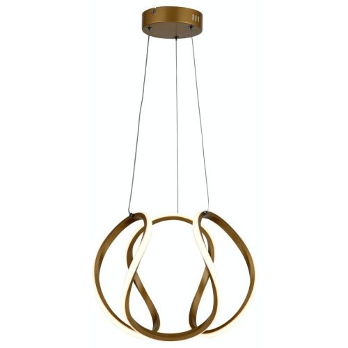 REALITY Clarence Pendant lightAlu. and silicon and IronPainting Gold finish40W LED incl.80lm/W CRI: ≧80 ; 2years warranty; A+4000K dimmable w remote controlOverall size:D350*1200mm - REAL-3350