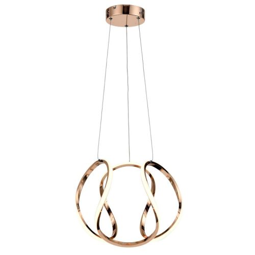 REALITY Clarence Pendant lightAlu. and silicon and IronFrance Gold finish40W LED incl.80lm/W CRI: ≧80 ; 2years warranty; A+4000K dimmable w remote controlOverall size:D350*1200mm - REAL-335001