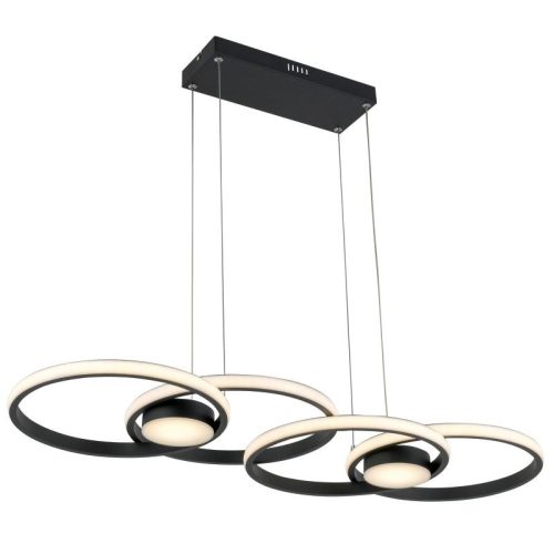 REALITY Audia LED pendant lampAlu.and acrylic and Ironsand black4000K 48W Size:L840*W290*H1100mm - REAL-336301-30