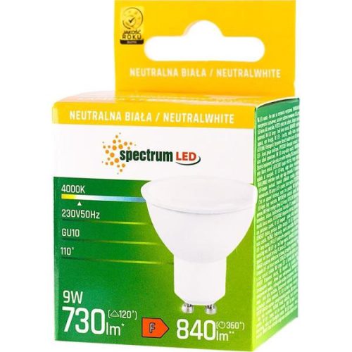 Spectrum LED GU10 230V 9W SMD NW