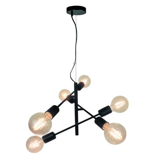 VIOKEF 6/Lights Pendant Black Freestyle - VIO-4193100