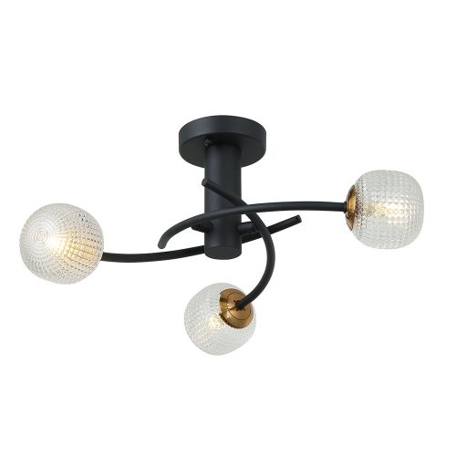 Viokef Ifigenia black ceiling lamp